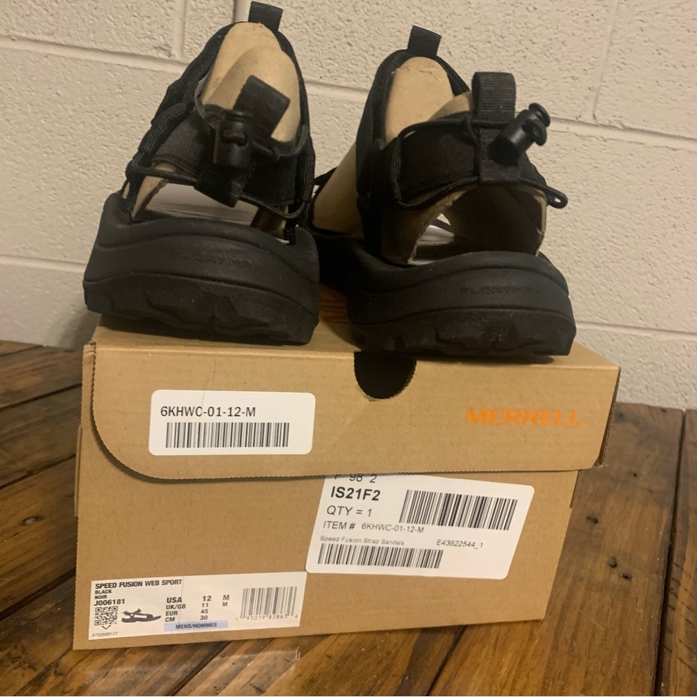 Merrell Men’s Black Speed Fusion Web Spirt Sport Size 12 - Picture 11 of 11